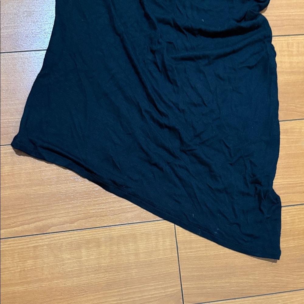 Bebe Black Asymmetrical Women's Blouse - Picture 5 of 6